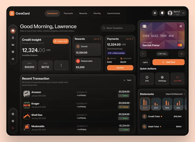 Core Card Dark Mode